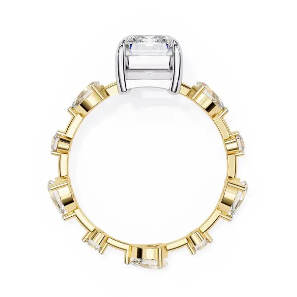 Emerald Solitaire With Antique Band Engagement Ring