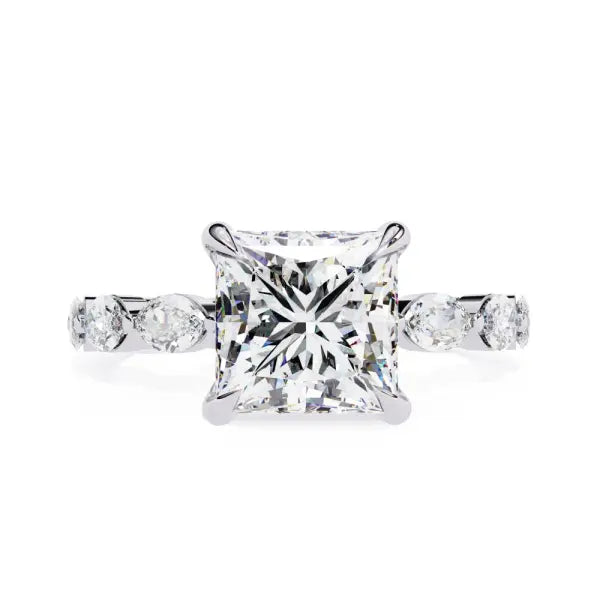Princess Solitaire With Full Eternity Engagement Ring