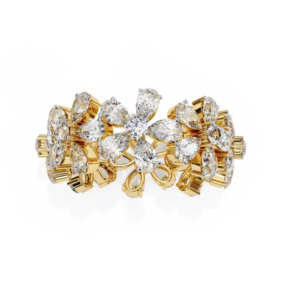 Flower Style Full Eternity Wedding Band