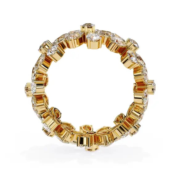 Flower Style Full Eternity Wedding Band