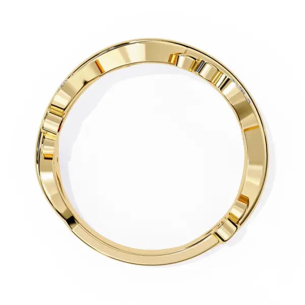 Scrolling Floral Wedding Band