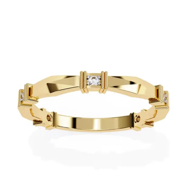 Geometrical Stackable Wedding Band