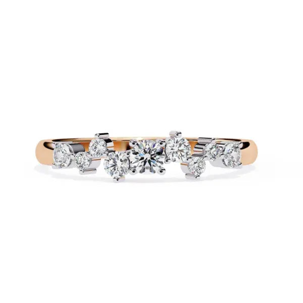 Round Half Eternity Wedding Band