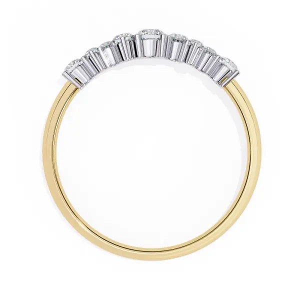 Round Half Eternity Wedding Band