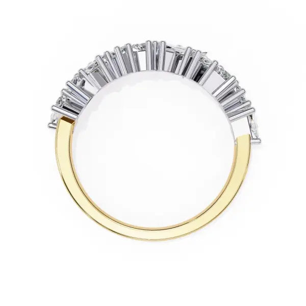 Baguette Half Eternity Wedding Band