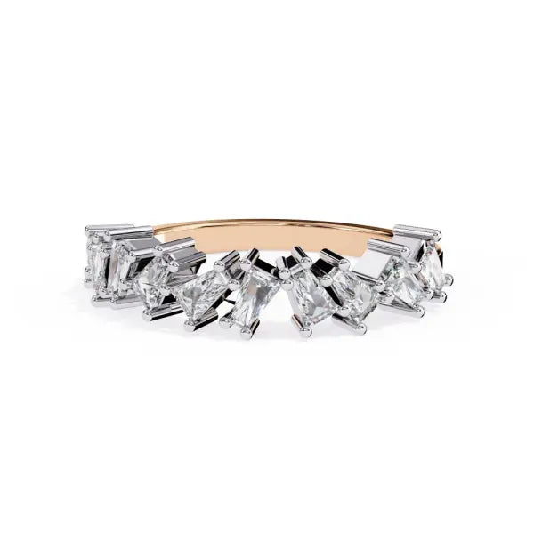 Baguette Half Eternity Wedding Band