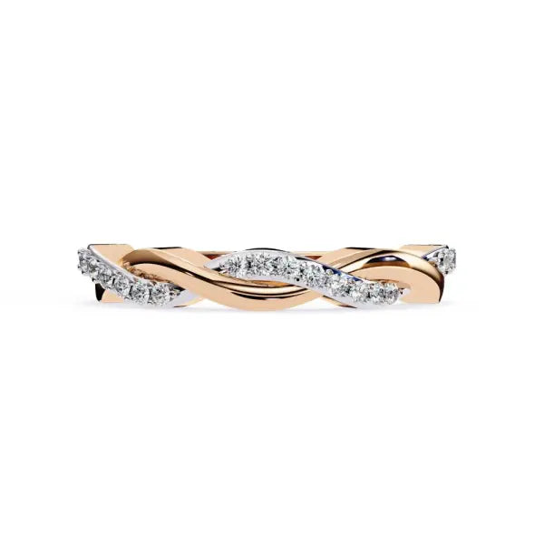 Swirl Half Eternity Wedding Band