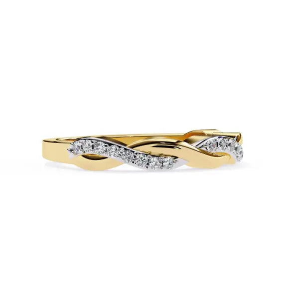 Swirl Half Eternity Wedding Band