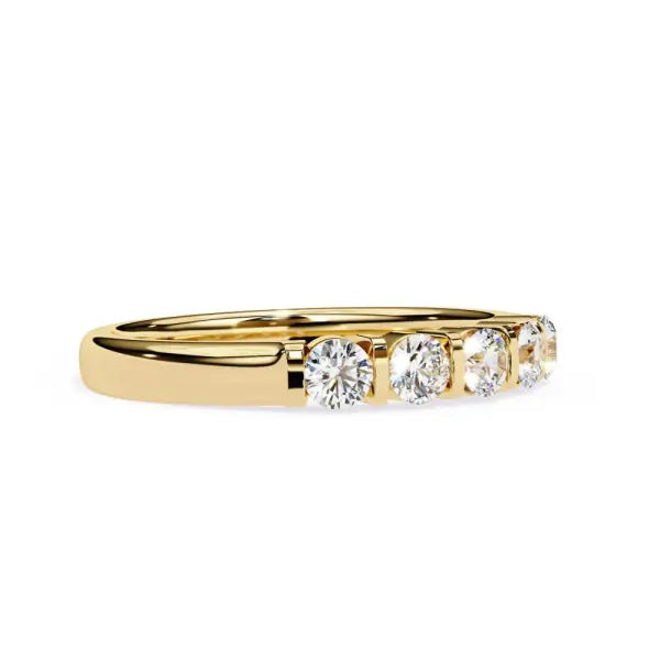 Round 5 Stone Bar Set Wedding Band