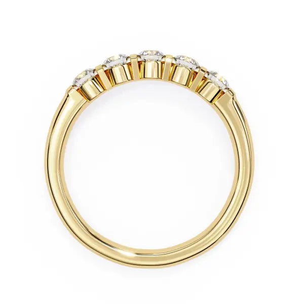 Round 5 Stone Bar Set Wedding Band