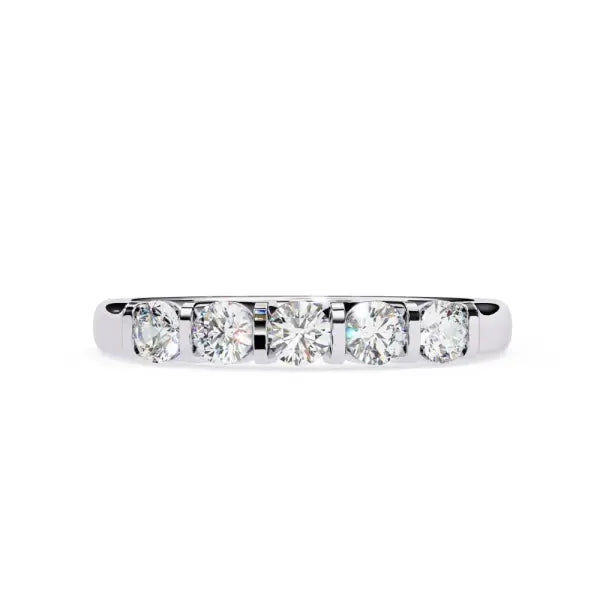Round 5 Stone Bar Set Wedding Band