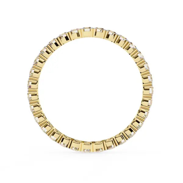 Round Shared Prong Full Eternity Wedding Band