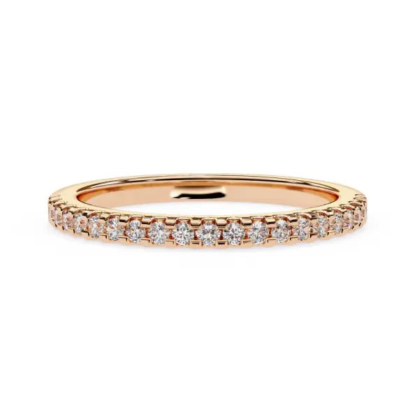 Round Half Eternity Wedding Band