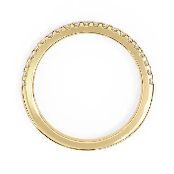 Round Half Eternity Wedding Band