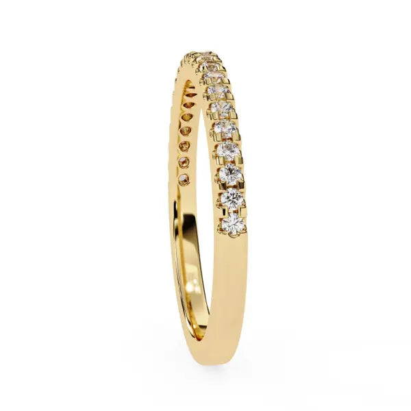 Round Half Eternity Wedding Band