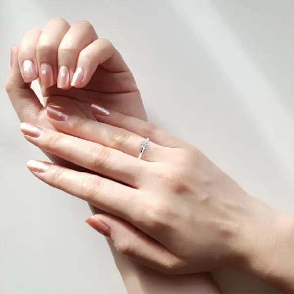 Round Solitaire Cathedral Engagement Ring