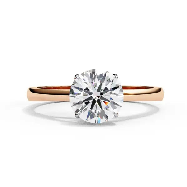 Round Solitaire Cathedral Engagement Ring