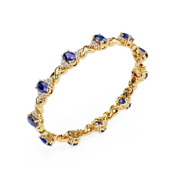 Blue Oval Bracelet