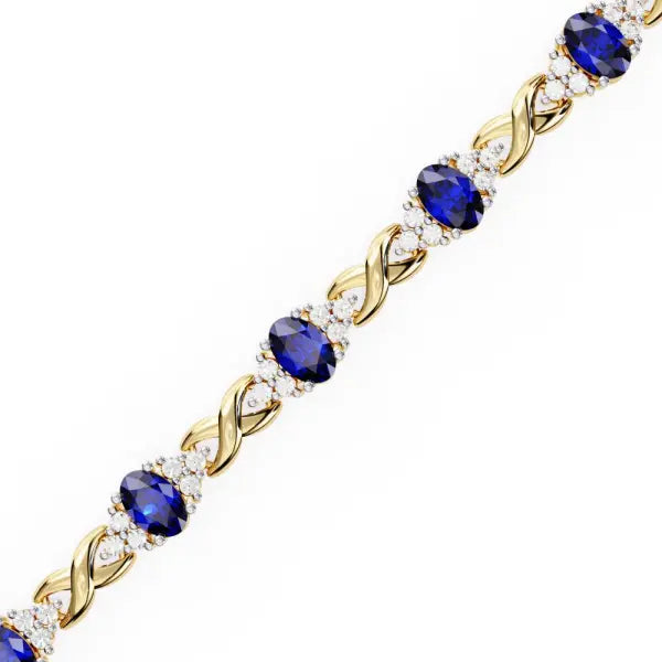 Blue Oval Bracelet