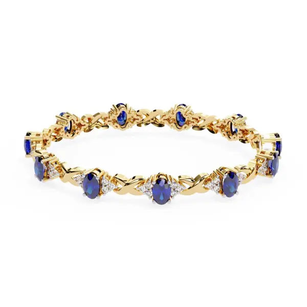 Blue Oval Bracelet