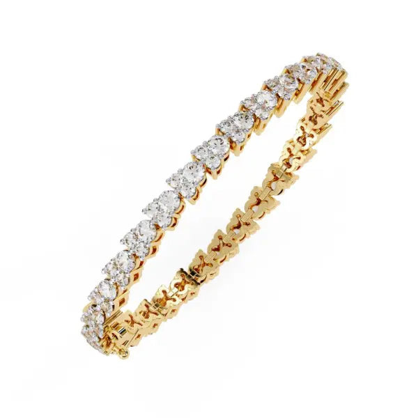 Trio Round Tennis Bracelet