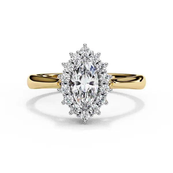 Marquise Vintage Halo Engagement Ring