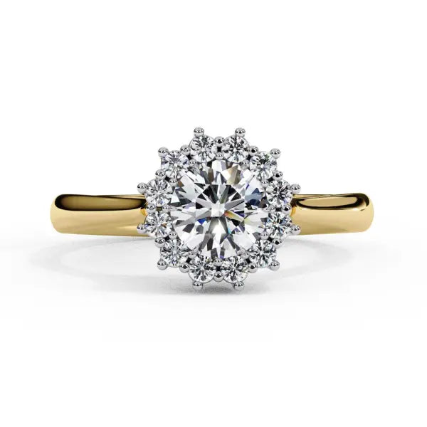 Round Vintage Halo Engagement Ring