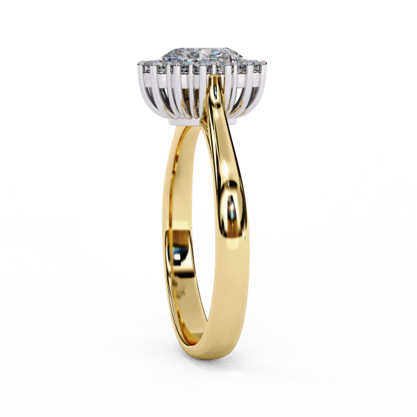 Oval Vintage Halo Engagement Ring