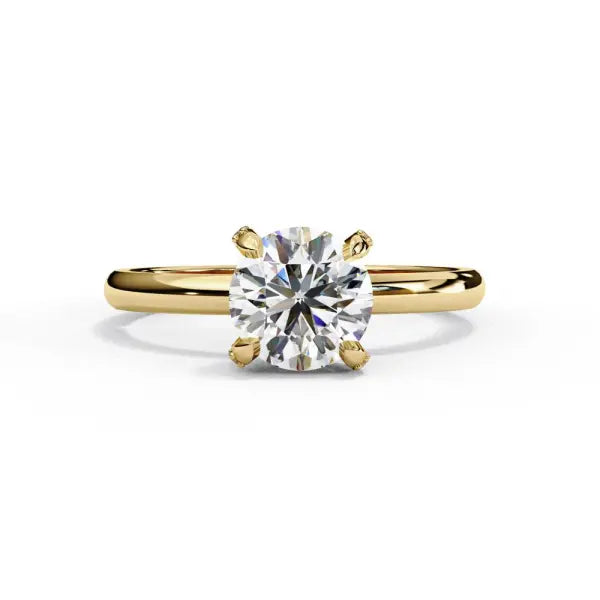 Round Solitaire With Prong Set Engagement Ring