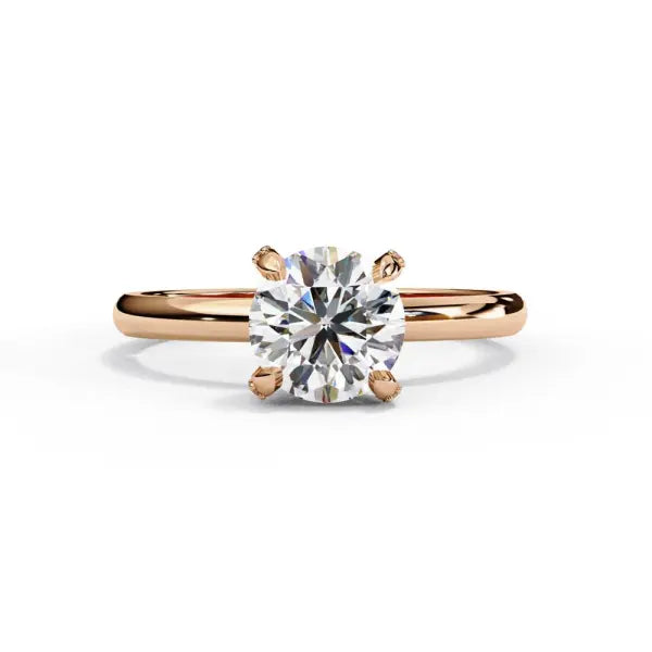 Round Solitaire With Prong Set Engagement Ring