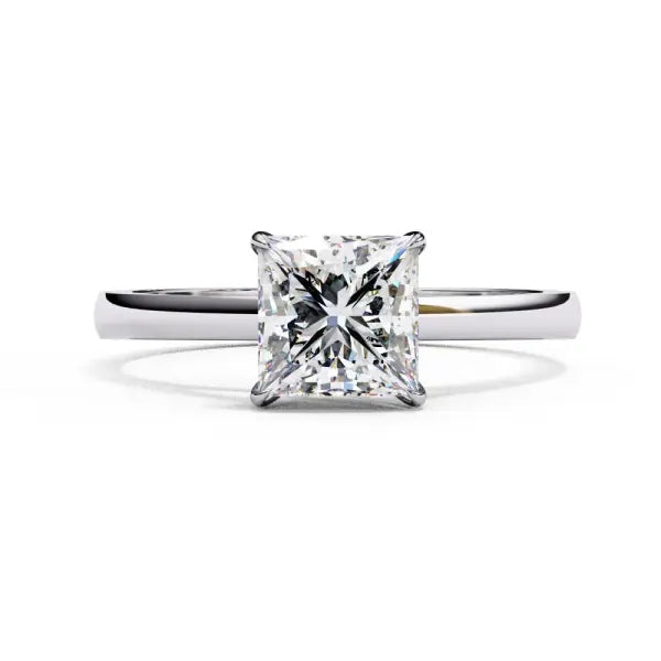 Princess Solitaire Cathedral Engagement Ring