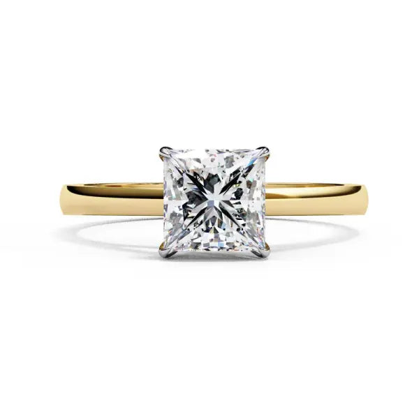 Princess Solitaire Cathedral Engagement Ring