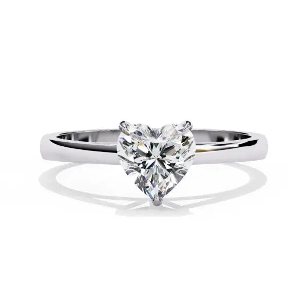 Heart Solitaire Cathedral Engagement Ring