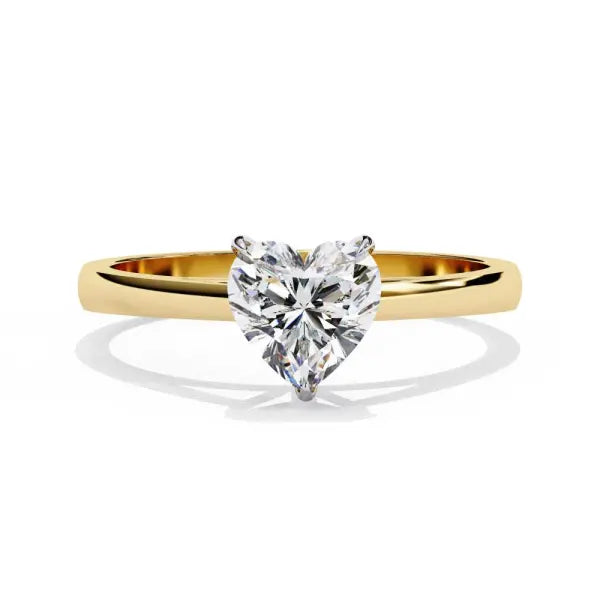 Heart Solitaire Cathedral Engagement Ring