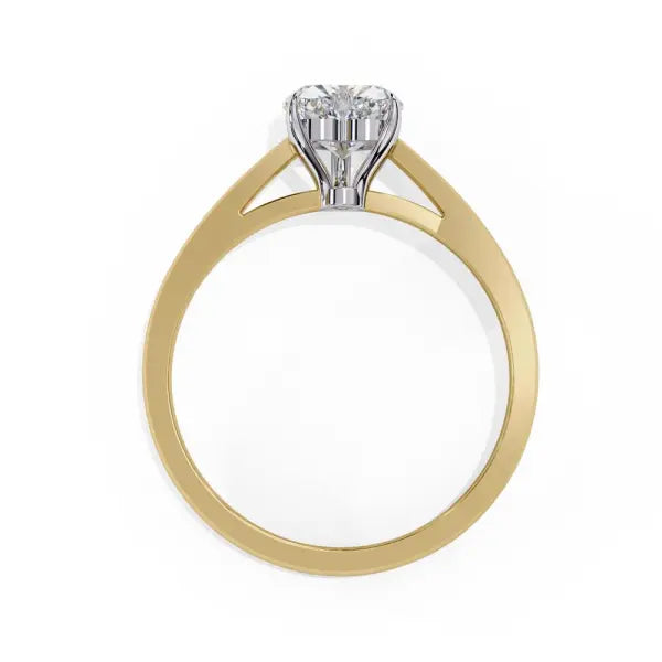 Heart Solitaire Cathedral Engagement Ring