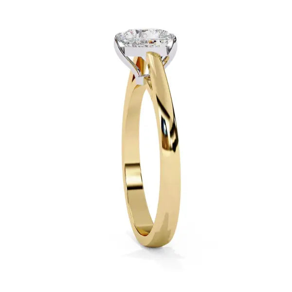 Heart Solitaire Cathedral Engagement Ring
