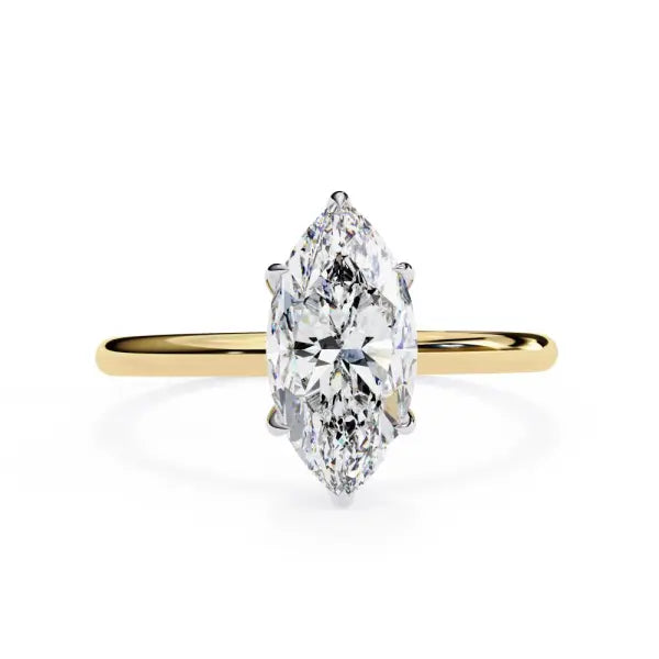 Marquise Hidden Halo Engagement Ring