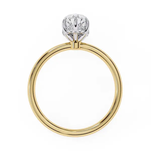 Marquise Hidden Halo Engagement Ring
