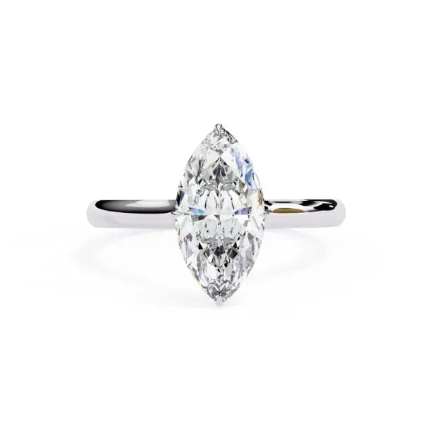 Marquise Petite Pave Hidden Halo Engagement Ring