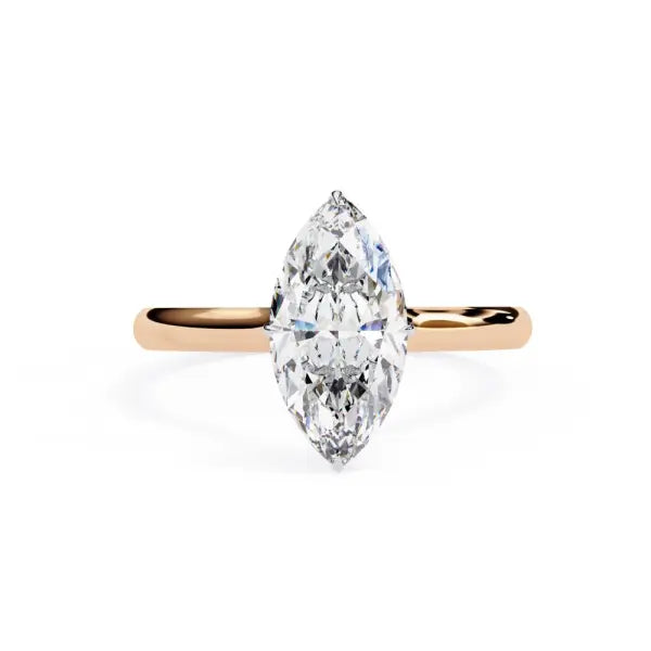 Marquise Petite Pave Hidden Halo Engagement Ring