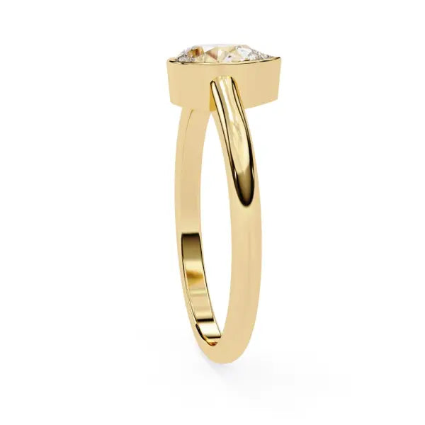 Pear Solitaire With Bezel Set Engagement Ring