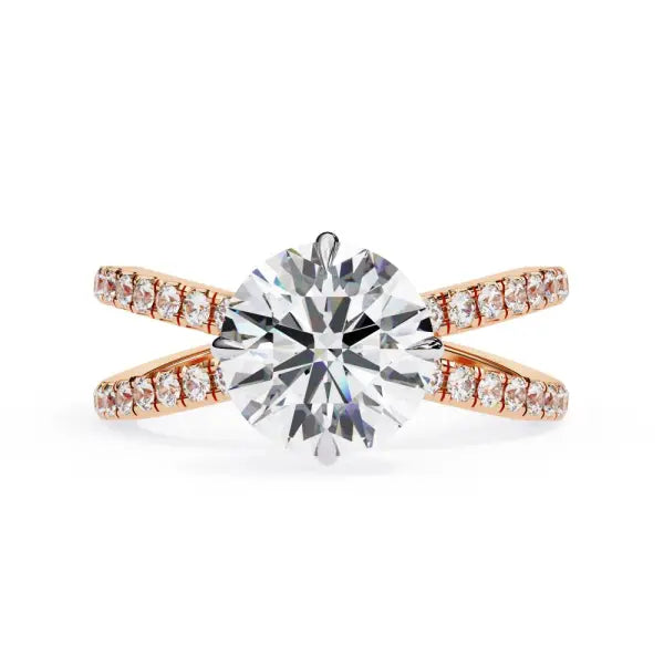 Round Split Shank Engagement Ring