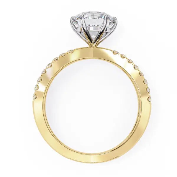 Round Split Shank Engagement Ring