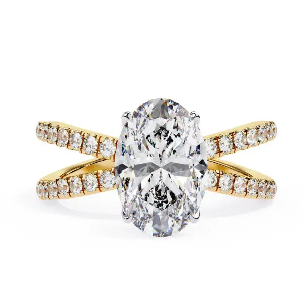 Oval Split Shank Engagement Ring