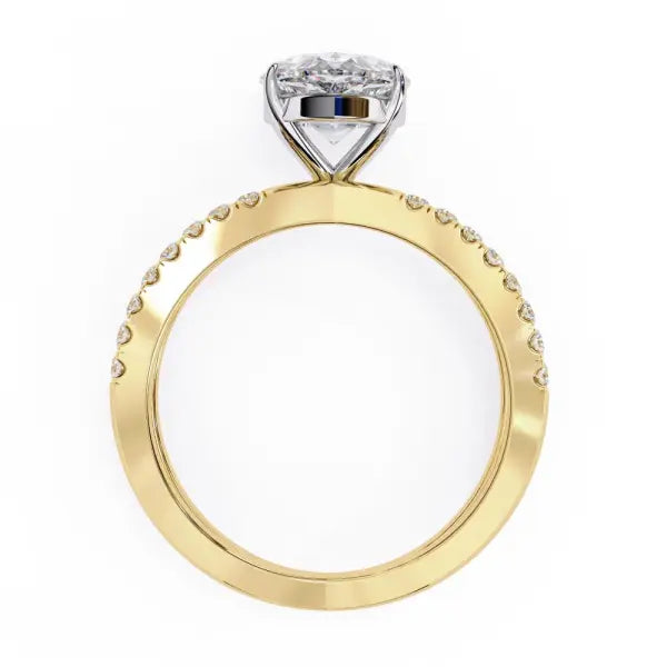 Pear Split Shank Engagement Ring