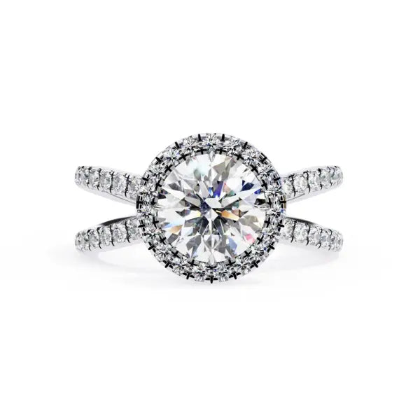Round Halo With Split Shank Engagement Ring Write your comment