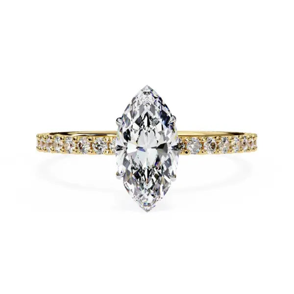 Marquise Mystic Secret Halo Engagement ring