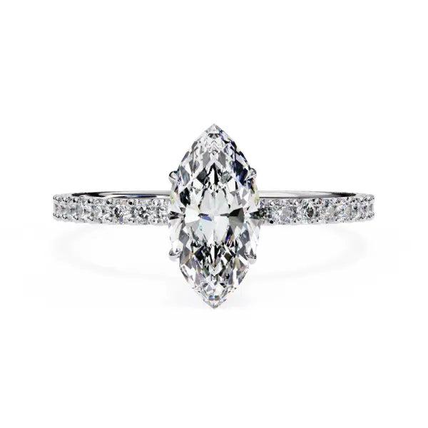 Marquise Mystic Secret Halo Engagement ring