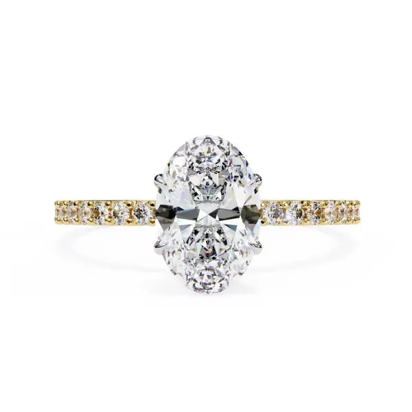 Oval Mystic Secret Halo Engagement ring