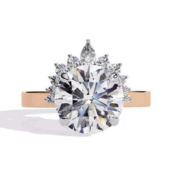Round Cluster Engagement Ring